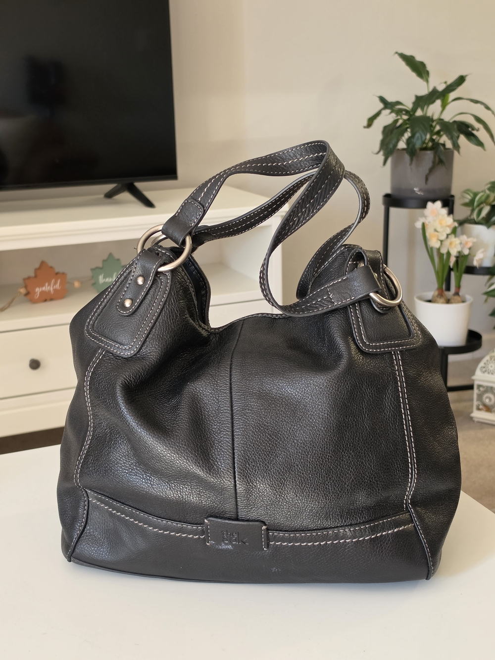 The SAK Black Leather Shoulder Bag - Unbranded Classic Hobo